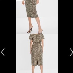 Zara snake print pencil skirt